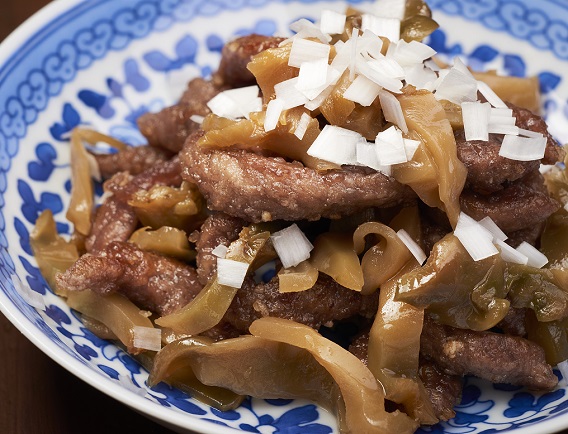 牛肉とザーサイの炒め物 かんたんレシピ 桃屋