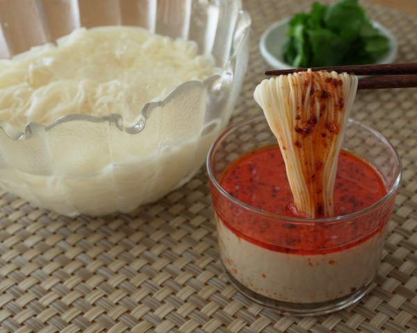 ★新メニュー★そうめん 豆乳ラー油つけだれの画像