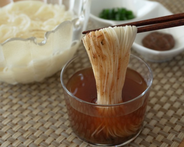 ★新メニュー★そうめん 梅ごのみつけだれの画像