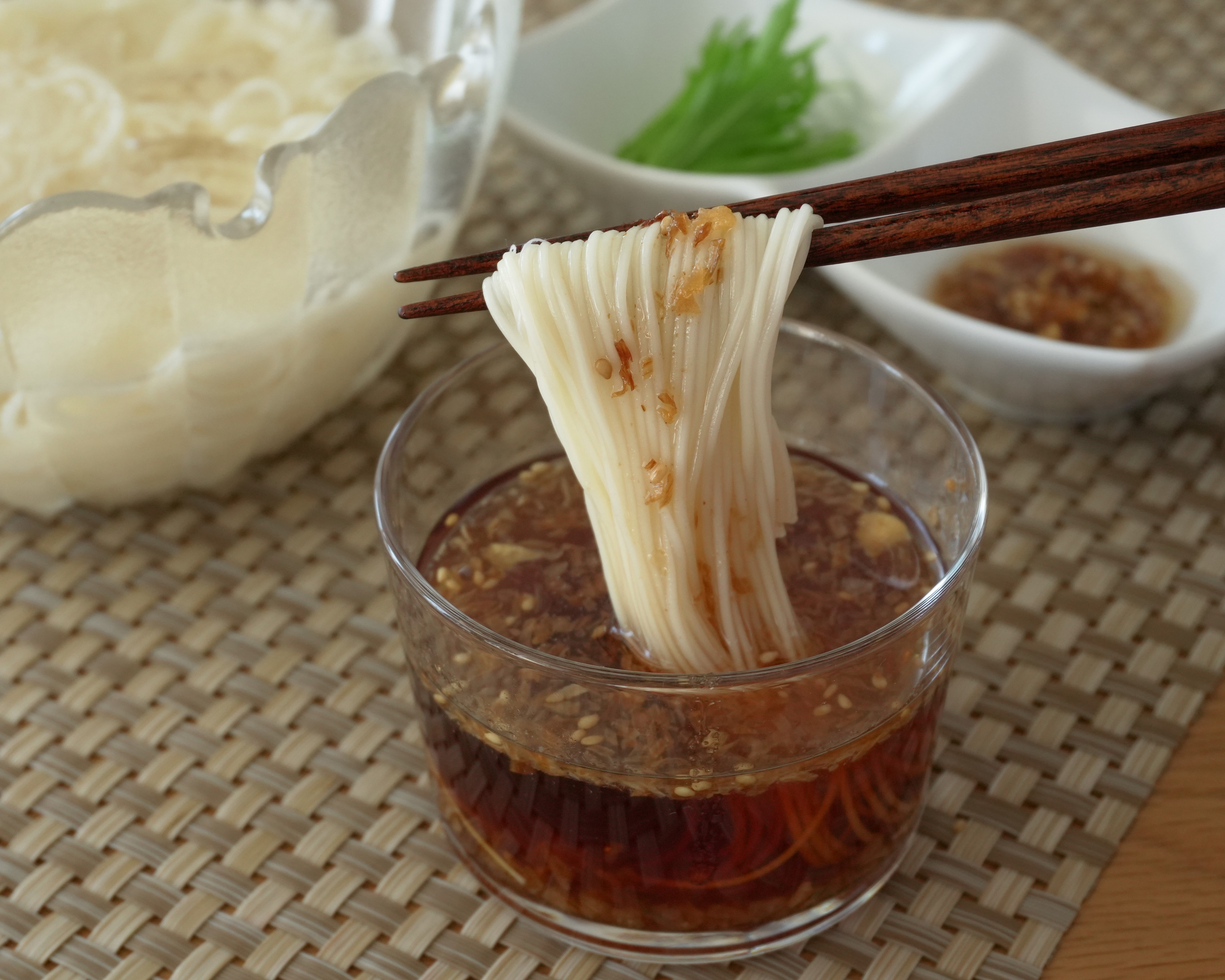 ★新メニュー★そうめん 食べるねぎ油つけだれの画像